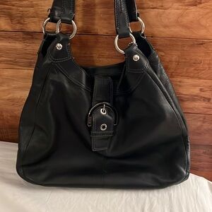 Black coach tote bag
